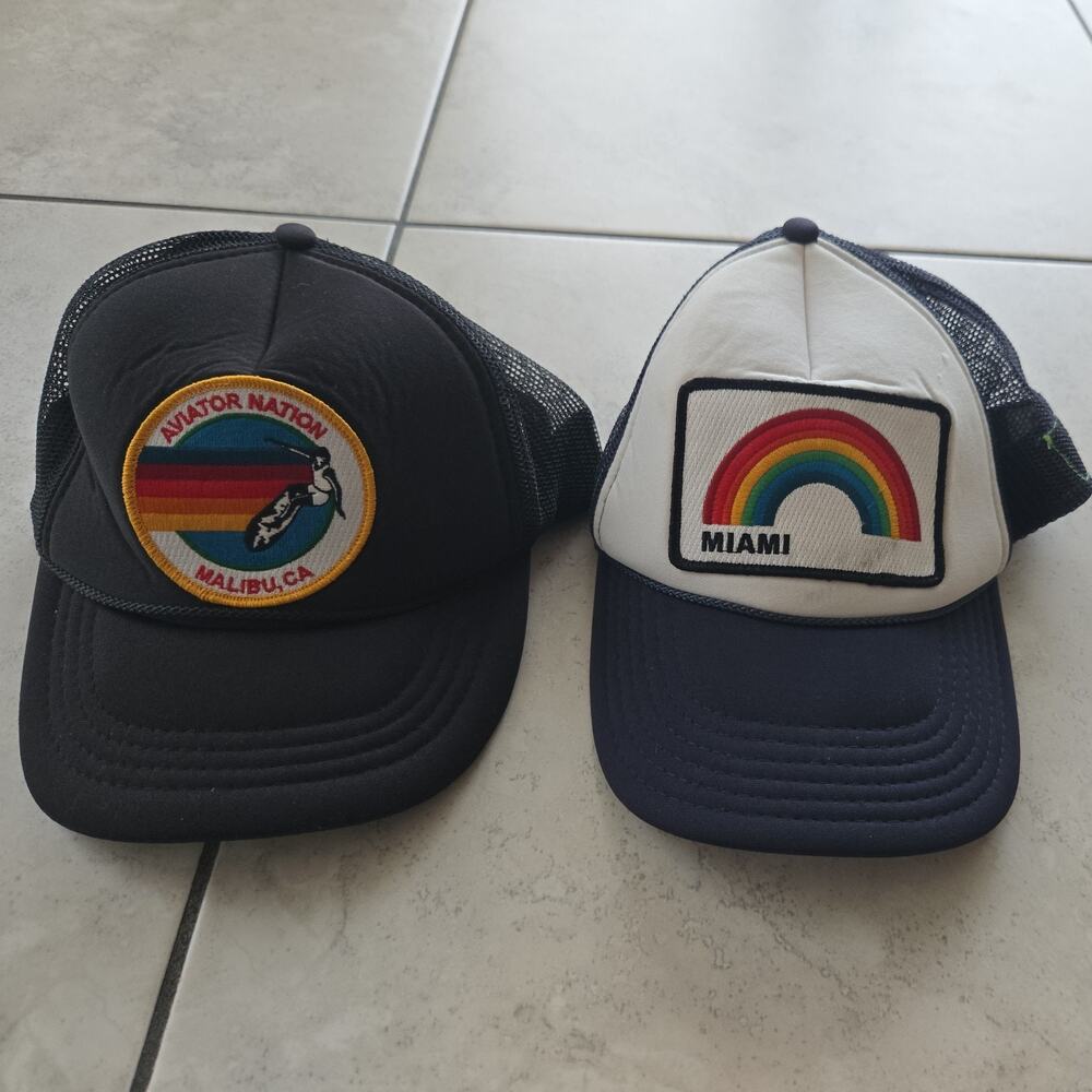 2 Aviator Nation Surf Hat Cap Trucker